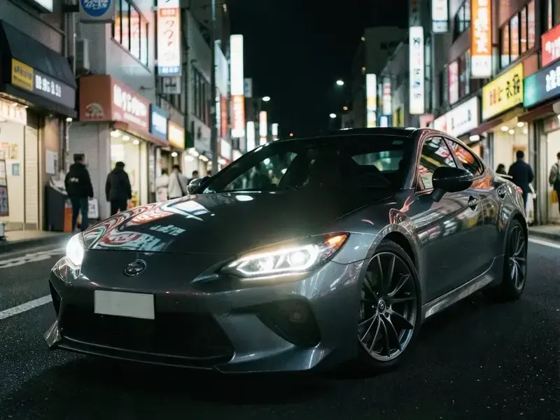 スポーツクーペのLEDライト